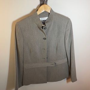 Tahari Arthur S Levine Women’s Business suit Jacket 10p petite gray blazer